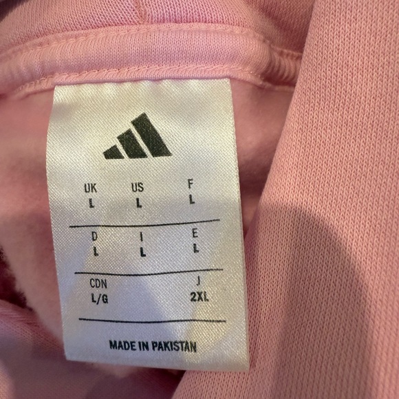 Adidas Light Pink Pullover Hoodie (L) - Picture 6 of 6